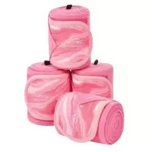 Image of Weatherbeeta Marble Fleece Bandages 4 pack - Pink