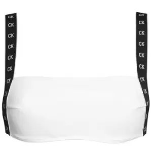 Image of Calvin Klein Square Bandeau Bikini Top - White