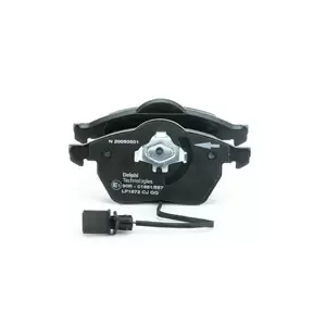 Image of DELPHI Brake pad set VW,AUDI,SKODA LP1672 4B0615116A,4B0615116F,4B0615116G 4B0698151,4B0698151A,4B0698151AB,4B0698151AF,4B0698151B,4B0698151E