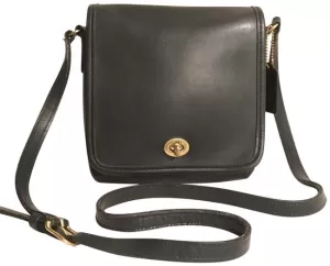 Image of Coach Flapover crossbody bag Black