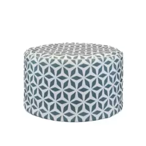 Image of Streetwize Inflatable Ottoman Black And White Geometric