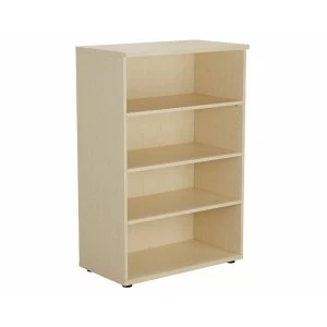 Image of TC Office Bookcase with 3 Shelves Height 1200mm, Maple