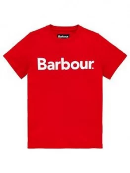 Image of Barbour Boys Short Sleeve Logo T-Shirt - Red