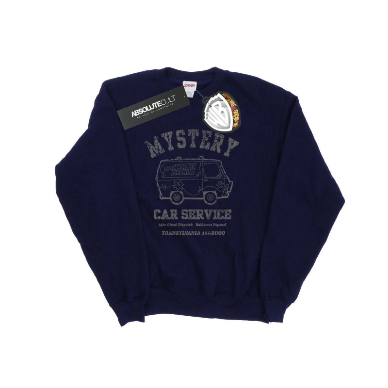 Image of Scooby Doo Scooby Doo Men Mystery Car Service Sweatshirt in Navy Size: 3X-Large Navy XXXL Male 5057736627549