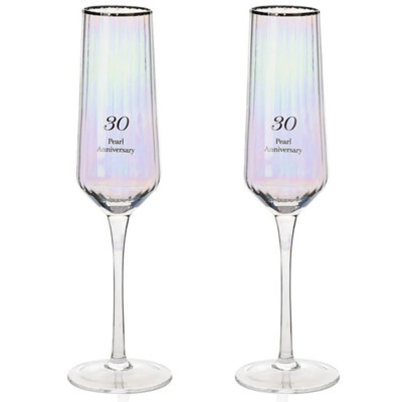 Image of Amore by Juliana Amore by Juliana Set of 2 30th Anniversary Flute Glasses