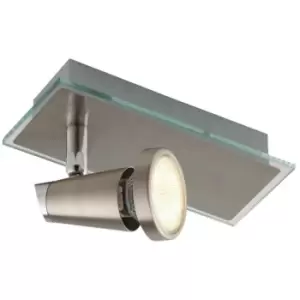 Image of 25-fan Europe - Spot Spot Metal,cadre Verre Nickel 1 ampoule cm