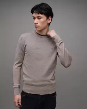 Image of AllSaints Mode Merino Crew Ramskull Jumper