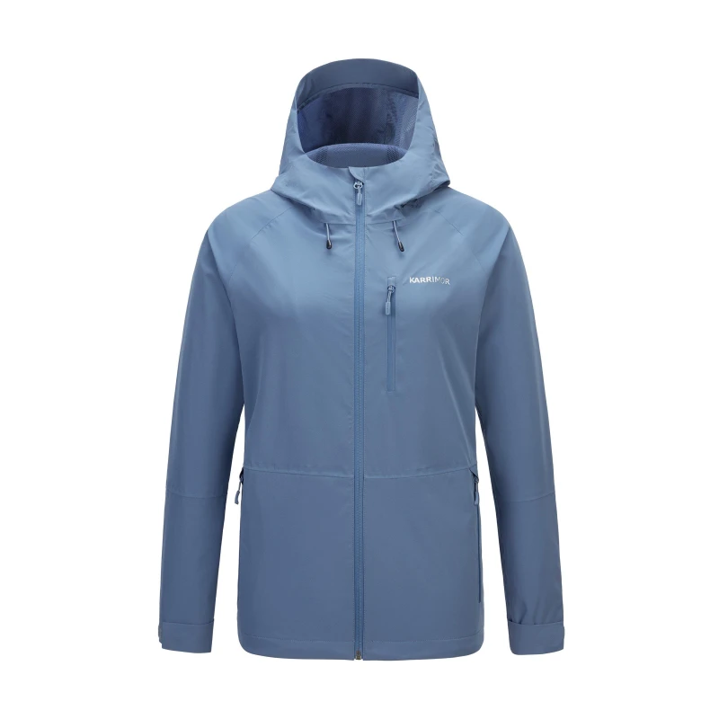 Image of Karrimor Womens Argon WeatherTite Windproof Long Sleeve Waterproof Jacket Blue female 8 (36)