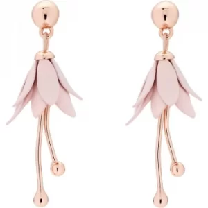 Image of Ted Baker Fedora Mini Fuchsia Flower Earrings