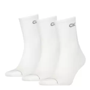 Image of Calvin Klein Short Socks 3 Pack Mens - White