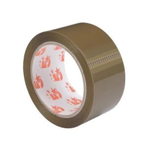 Image of 5 Star Office Packaging Tape Low Noise Polypropylene 48mm x 66m Buff Pack 6