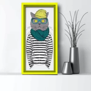 Image of 3060AHS-006 Multicolor Decorative Framed MDF Painting