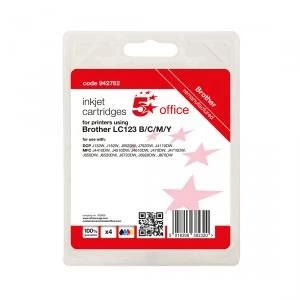 Image of Office Reman Inkjet Cart Page Life Blk 600pp CMY 600pp Brother