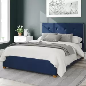 Image of Presley Plush Velvet Ottoman Bed Frame Navy