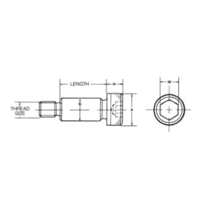 Image of M16X20X60 Skt Shoulder Screw H8 (GR-12.9)
