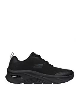 Image of Skechers Arch Fit D'lux Sumner Arch Fit Engineered Mesh Lace Up Trainer, Black, Size 10, Men