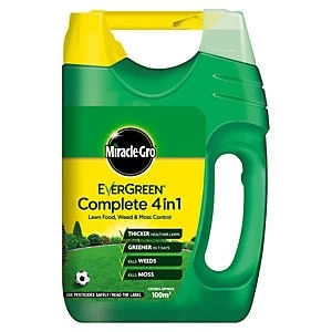 Image of Evergreen Complete 4-in-1 Lawn Feed, Weed and Moss Killer 100m² 3.5kg