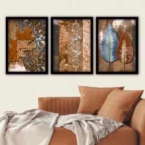 Image of 3SC29 Multicolor Decorative Framed Painting (3 Pieces)
