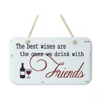 Image of The Best Wines Metal Sign By Heaven Sends