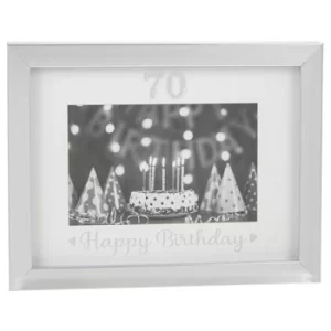 Image of Silver Event Frame Birthday 70th
