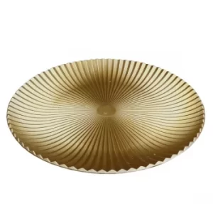 Image of Wood Effect Sunburst Dish 40cm