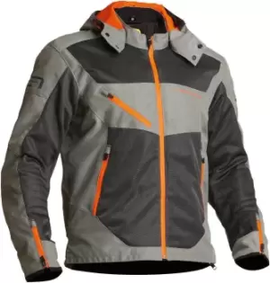 Image of Lindstrands Rexbo Motorcycle Textile Jacket, grey-orange, Size 50, grey-orange, Size 50