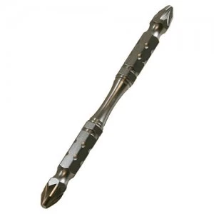 Image of Makita Torsion Impact Double Ended Pozi Screwdriver Bit PZ2 65mm Pack of 3