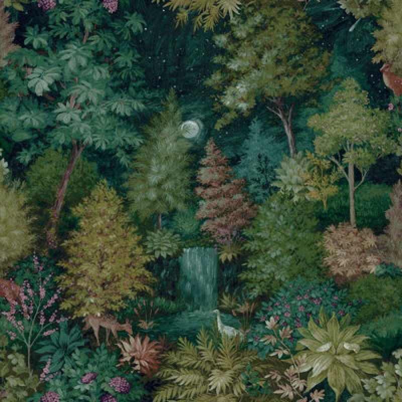 Image of Holden Decor Midnight Woods Green Wallpaper, Green 14151
