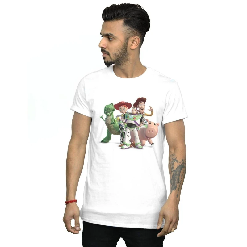 Image of Disney Men Toy Story 4 Group T-Shirt in White Size: Small White S Male 5059308587169