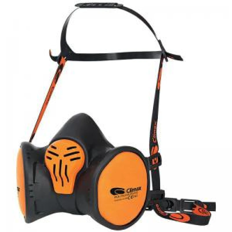 Image of Climax Climax Ffabek1p3 Maintenance Free Half Mask Black/Orange CXPCX730