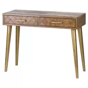 Image of Havana Gold 2 Drawer Console Table