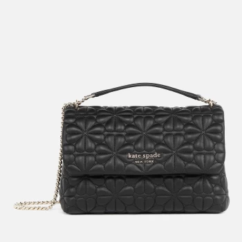 Image of Kate Spade New York Womens Bloom Quilt Small Shoulder Bag - Black