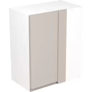 Image of Kitchen Kit Flatpack J-Pull Kitchen Cabinet Wall Blind Corner Unit Super Gloss 600mm in Light Grey MFC