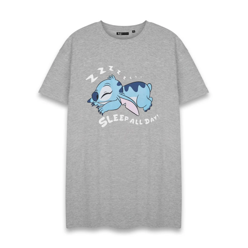 Image of Disney Short Sleeve Nightdress Grey female