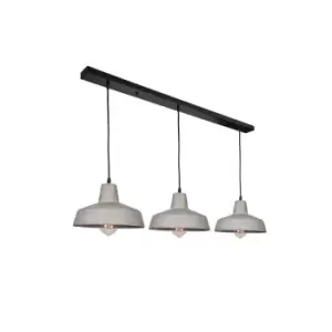 Image of Askas Line Bar Light 3 Light Concrete