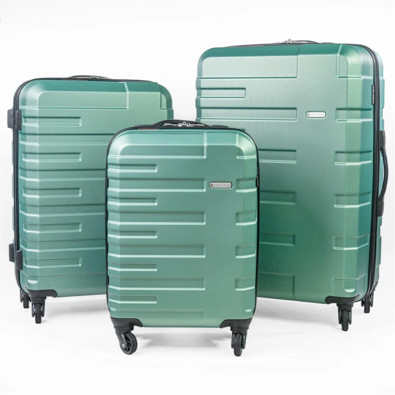 Image of Gino Ferrari Lightweight Suitcase Hard Shell Luggage on Wheels Green unisex Small