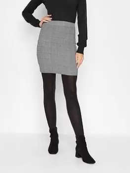 Image of Long Tall Sally Black Dogtooth Mini Skirt, Black, Size 18, Women