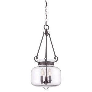Image of 3 Light Ceiling Pendant Western Bronze, E14