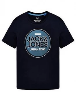Image of Jack & Jones Junior Boys Urban Edge Short Sleeve T-Shirt - Navy Blazer