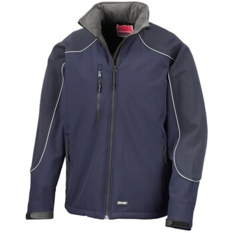 Image of Result Result Men Ice Fell Hooded Soft Shell Jacket in Navy Size: X-Small Navy XS Male 5063527164773