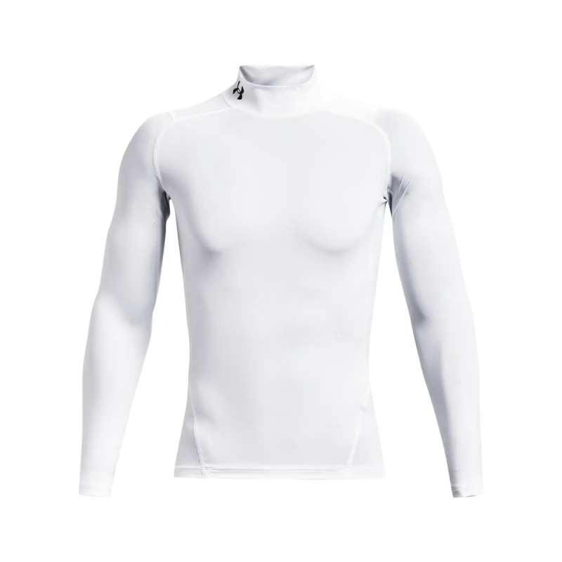 Image of Under Armour Armour HeatGear Mock Long Sleeve Mens - White White S