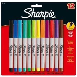 Image of Sharpie Ultra Fine Point Permanent Markers Assorted Pack 12 56344NR