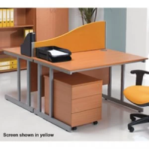 Image of Jemini Wave 1800mm Black Desk Screen KF73928