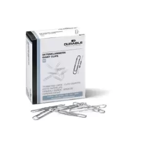 Image of Durable Paper Clips 50mm Zinc-Plated, Pack of 100