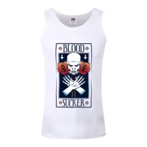 Image of Grindstore Mens Blood Sucker Vest Top (S) (White)