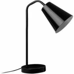Image of Premier Housewares Black Metal Modern Desk Lamp