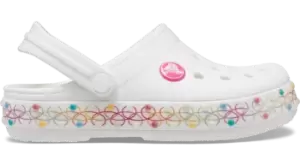 Image of Crocs Toddler Crocband Necklace Band Clogs Kids White / Multi C7