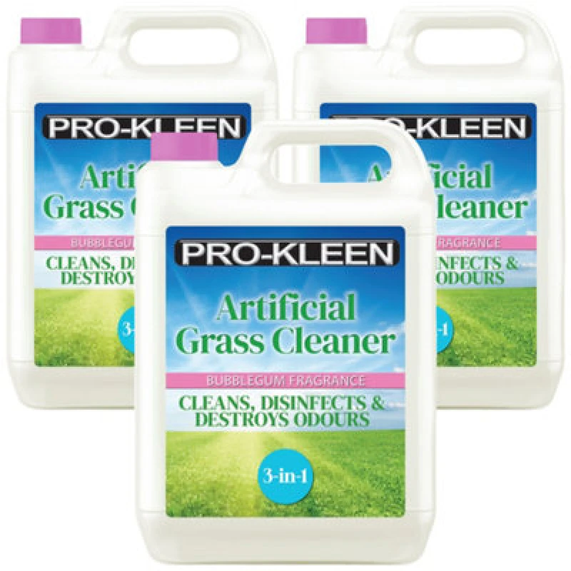 Image of ProKleen Artificial Grass Cleaner Disinfectant 3 x 5L Bubblegum Fragrance Clear unisex