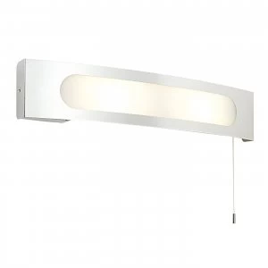 Image of Bathroom Wall Light Stainless Steel with White Glass, E14