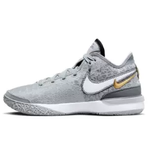 Image of nike ZOOM LEBRON NXXT GEN, WOLF GREY/WHITE-IRON GREY-BLACK